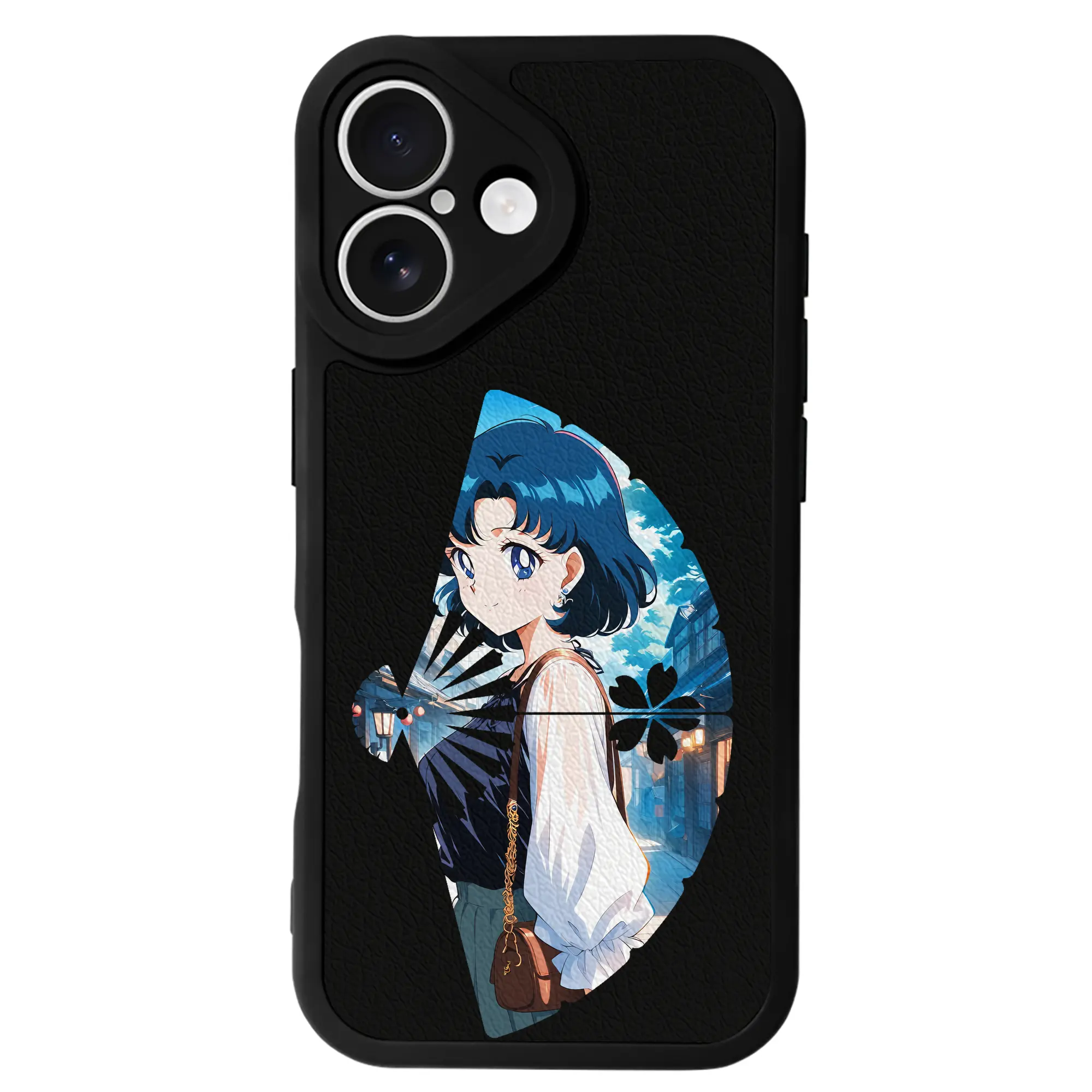 美少女戦士セーラームーン グッズ 水野 亜美 - IPhone 16シリーズ対応 ・ シリコンスマホケース ・ レザー調 ・ 高精度フィット ・ 耐衝撃 ・ ワイヤレス充電対応 ・ 精密カット